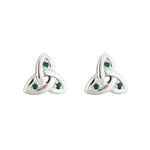 Trinity Knot Earrings With Emeralds