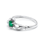 Irish Claddagh Ring With Heartshaped Precious Gemstone
