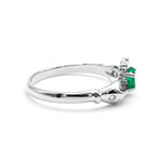Irish Claddagh Ring With Heartshaped Precious Gemstone