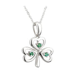 Gold Emerald Shamrock Necklace