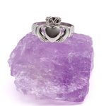 White Gold Ladies Claddagh Ring