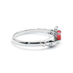 Irish Claddagh Ring With Heartshaped Precious Gemstone