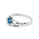 Irish Claddagh Ring With Heartshaped Precious Gemstone