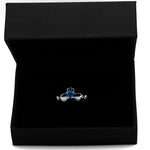 Irish Claddagh Ring With Heartshaped Precious Gemstone