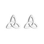 White Gold Trinity Knot Stud Earrings