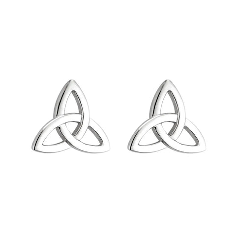 White Gold Trinity Knot Stud Earrings