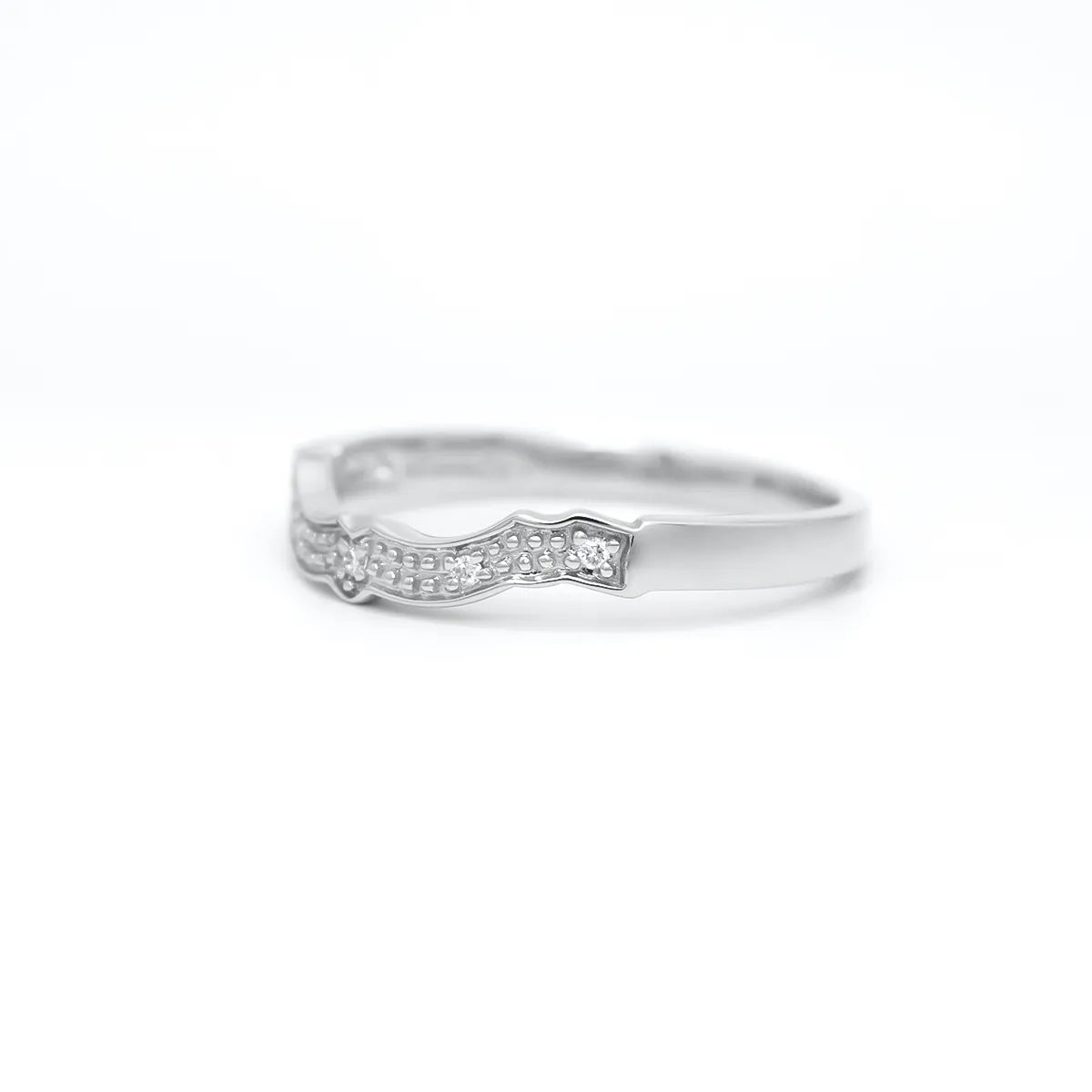 Gold Diamond Fitted Wedding Band – view 6