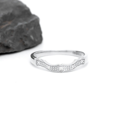 Gold Diamond Fitted Wedding Band