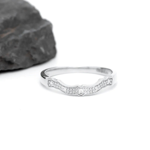 Gold Diamond Fitted Wedding Band