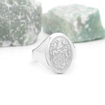 Ladies Family Crest Signet Ring