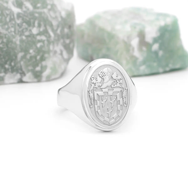 Ladies Family Crest Signet Ring